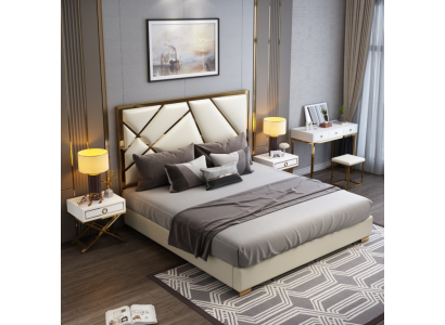 Bett Polster Design Luxus Kaksoishotellisänky Nukkumahuone 180x200cm